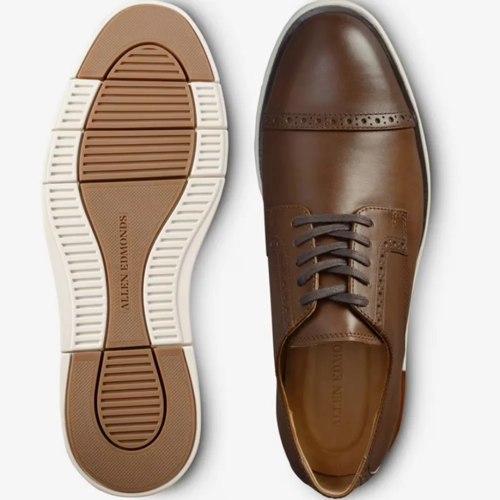New Allen Edmonds Mens Caleb Lace-up Hybrid Derby Shoes Size 11.5